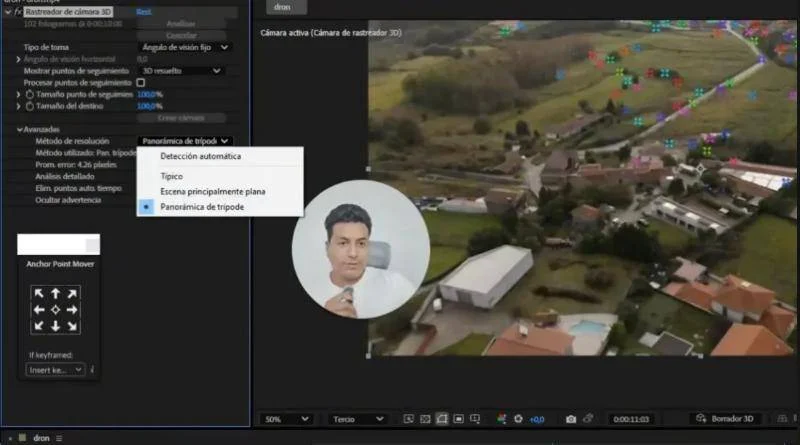 Avanzado, Método de resolución abierto con Detección automática, Típico, Escena principalmente plana y Panorámica de trípode